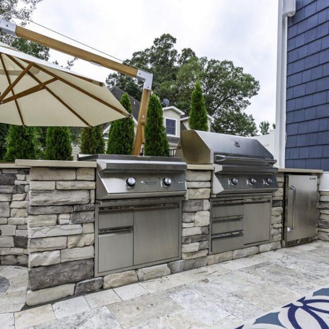 Outdoor Kitchen Area and Living Space
