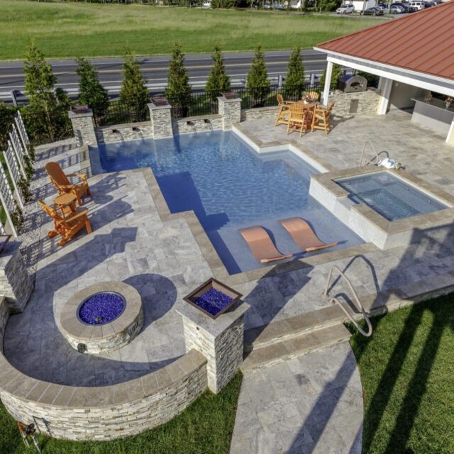 Aerial View of Swimming Pool by Ashton Pools by Design