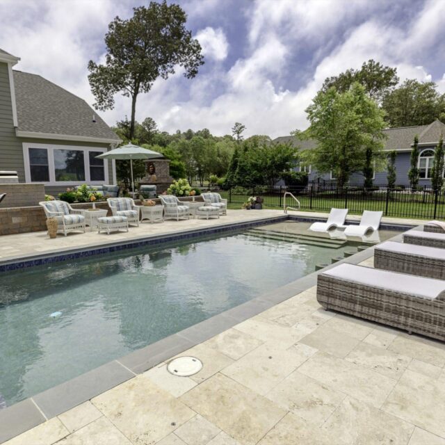 Swimming Pool with Loungers