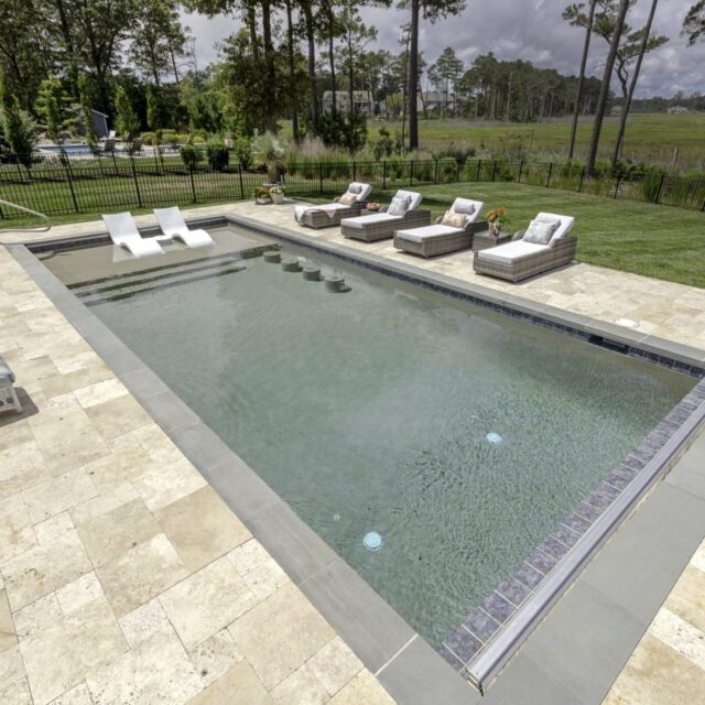 Sun loungers at Swimming Pool Party