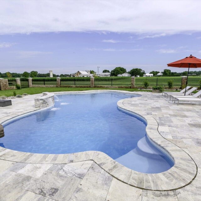 Family ready freeform swimming pool