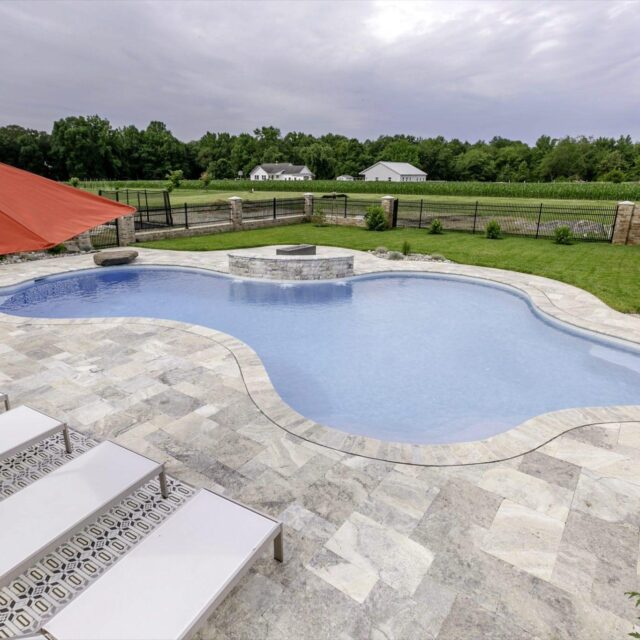 Family ready freeform swimming pool