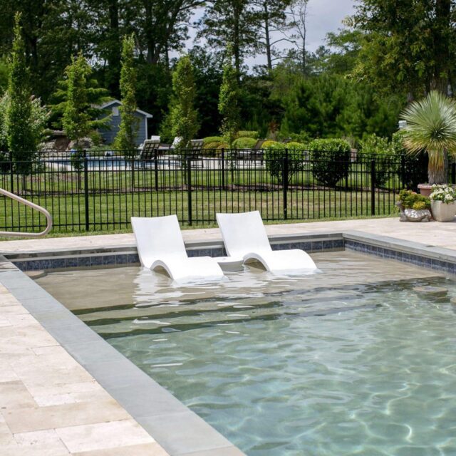 Swimming Pool with in-pool Loungers