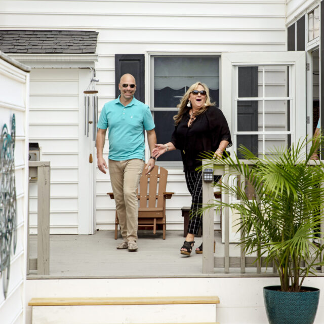 Our clients first time seeing their new swimming pool