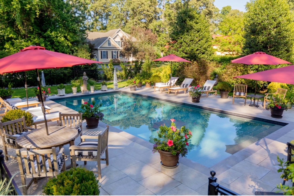 A Custom pool with beautiful Material Selections used