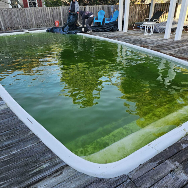 Old fiberglass pool
