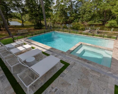 Custom Spa and Pool on the Canal