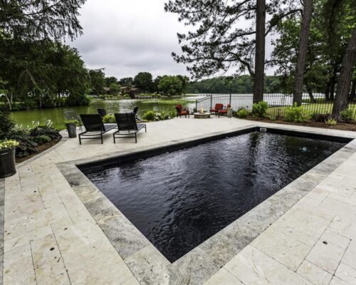 Dark Finish Pool matches Lake