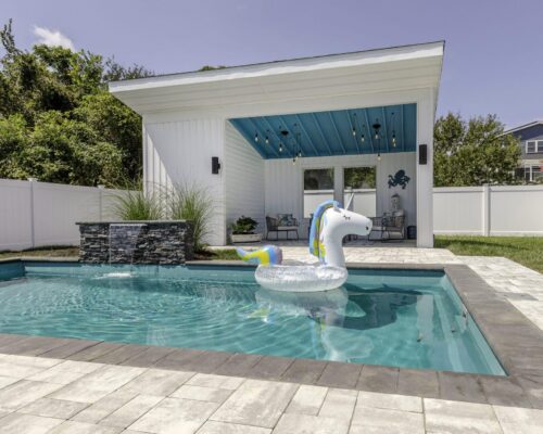 fiberglass pool outdoors